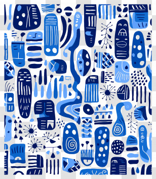 Abstract Backgrounds - Blue And White Abstract Pattern Transparent PNG