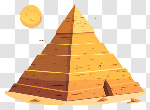 Egypt Pyramid - Pyramid With Sun Illustration Transparent PNG