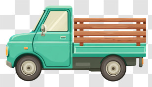 Pickup Truck - Green Truck For Transport Transparent PNG