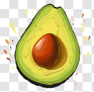 Avocado - Fresh Half-Cut Avocado With Seed Transparent PNG