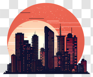 Bangalore - City Skyline At Sunset Transparent PNG