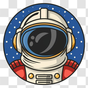 Astronaut - Illustration Of An Astronaut Helmet In Outer Space Transparent PNG