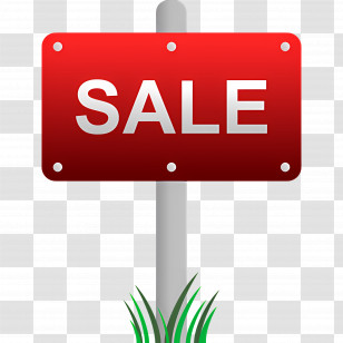 Sale Sign - Red Sale Sign For Promotions Transparent PNG