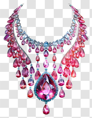 Jewel Day - Colorful Gemstone Necklace Transparent PNG