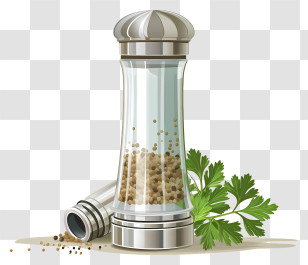 Pepper Shaker - Pepper Grinder With Herbs Transparent PNG