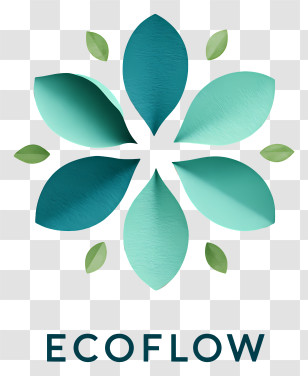 Ecoflow Logo - EcoFlow Leaf Emblem Logo Transparent PNG