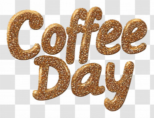 Coffee Day - Coffee Day Decorative Text Art Transparent PNG