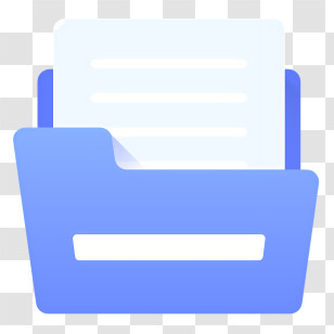Icon - Blue Folder With Document Icon Transparent PNG