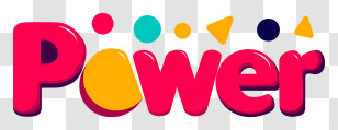 Power - Playful Power Text Logo Transparent PNG