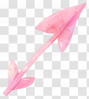 Pink Curved Arrow - Pink Decorative Arrow Transparent PNG