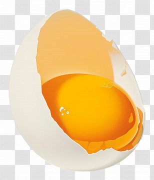 Boiled Egg - Broken Egg With Liquid Yolk Inside Transparent PNG