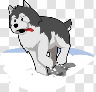Siberian Husky Puppy Alaskan Clip Art - Carnivoran - Cartoon Skiers Transparent PNG