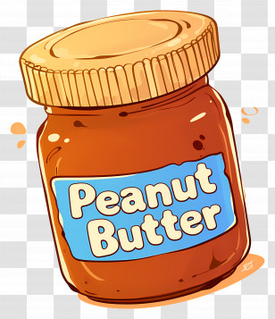 Peanut Butter - Cartoon Peanut Butter Jar Illustration Transparent PNG