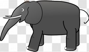 Indian Elephant Grey Clip Art - Snout - Gray Cliparts Transparent PNG
