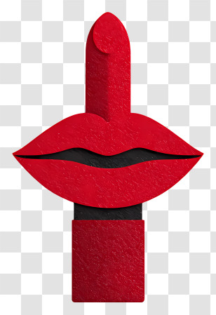 Woman Doing Lipstick - Red Lips And Lipstick Symbol Transparent PNG