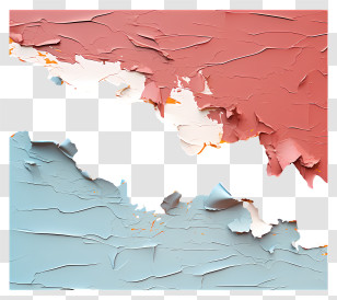 Multicolored Paints Torn Paper - Peeling Paint Texture Transparent PNG