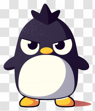 Badtz Maru - Cartoon Angry Black Penguin With Sharp Look Transparent PNG