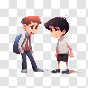 Stop Bullying Day - Two Boys Talking Transparent PNG