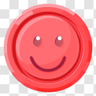 Smiley - Red Smiley Face Emoji Transparent PNG
