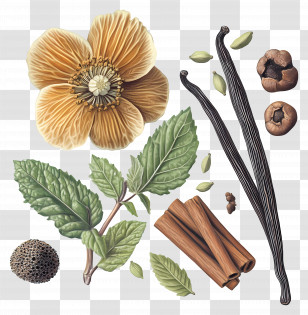 Herbs And Spices - Illustration Of Spices And Herbs For Culinary Use Transparent PNG