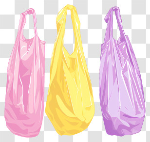 Plastic Bag - Colorful Reusable Shopping Bags Transparent PNG