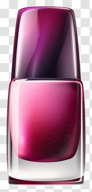 Nail Polish - Glossy Purple Nail Polish Bottle Transparent PNG