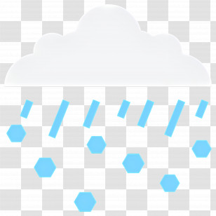 Raining Cloud - Rain And Hail Weather Icon Transparent PNG