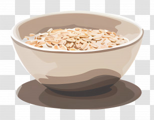 Oatmeal - Bowl Of Oats For A Healthy Breakfast Transparent PNG
