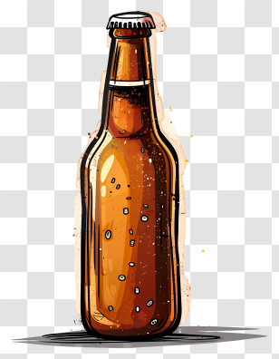 Beer Bottle - Brown Bottle Illustration Transparent PNG