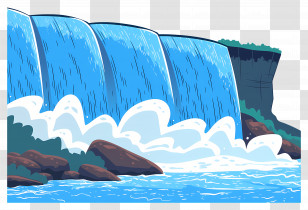 Niagara Falls - Majestic Waterfall In Serene Natural Setting Transparent PNG