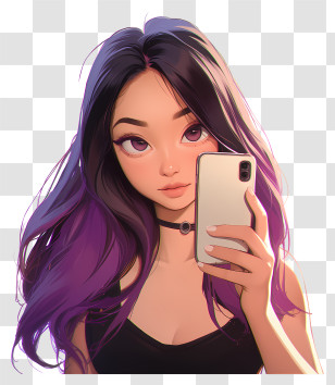 Girl Selfie - Girl Taking Selfie Illustration Transparent PNG