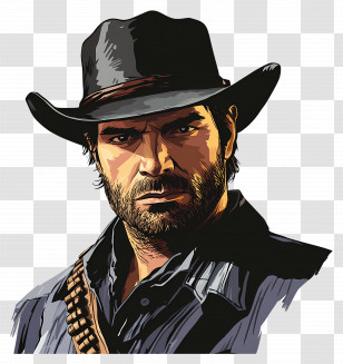 Red Dead Redemption 2 - Cowboy Character With Hat Transparent PNG