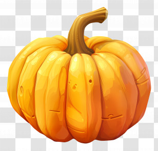 Carved Pumpkin - Orange Pumpkin For Autumn Season Transparent PNG