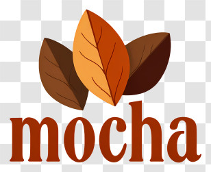 Mocha Logo - Mocha Leaf Coffee Logo Transparent PNG