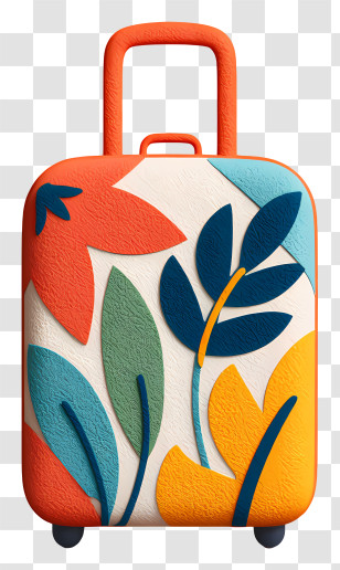 Travel Luggage - Colorful Suitcase For Travel Transparent PNG