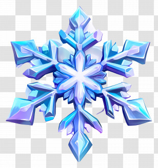 Snowflake Icon - Elegant Blue Snowflake Design For Winter Season Transparent PNG