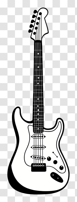 Guitar Outline - Electric Guitar Illustration For Music Enthusiasts Transparent PNG