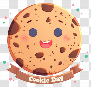 National Cookie Day - Cute Cookie Character For Cookie Day Transparent PNG
