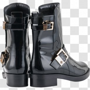 Motorcycle Boot Riding Shoe Leather - Footwear - Black Shoes Transparent PNG