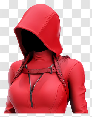 Realistic Wear Red Day - Red Hooded Figure Transparent PNG
