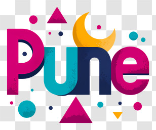 Pune - Pune Colorful City Logo Transparent PNG