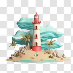 Beach Island
 - Lighthouse On A Small Island Transparent PNG