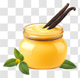 National Vanilla Custard Day - Vanilla Custard In Jar Transparent PNG