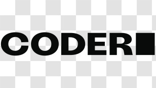 Coder Unveils Logo - CODER Black Logo Transparent PNG