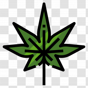 Cannabis Leaf - Green Cannabis Leaf Symbol Transparent PNG
