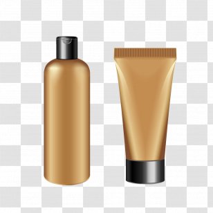 Cosmetics Bottle Make-up - Container - Brown Cosmetic Bottles Transparent PNG