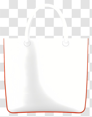 White Tote Bag - Minimalistic White Handbag Illustration Transparent PNG