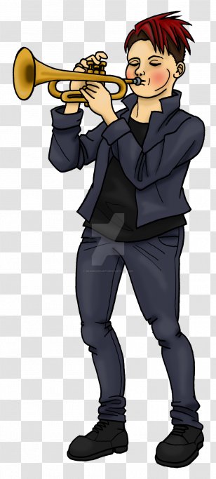 Trumpet Mellophone Illustration Cartoon Character - Fiction Transparent PNG