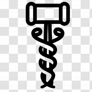Staff Of Hermes Caduceus As A Symbol Medicine Rod Asclepius - Medical Icon Library Transparent PNG