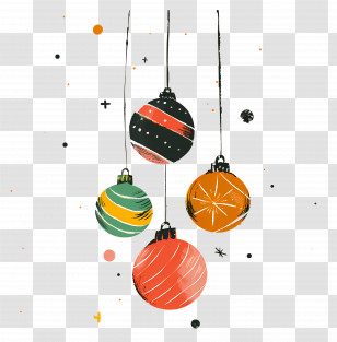 Christmas Baubles - Christmas Hanging Ornaments With Festive Decoration Transparent PNG